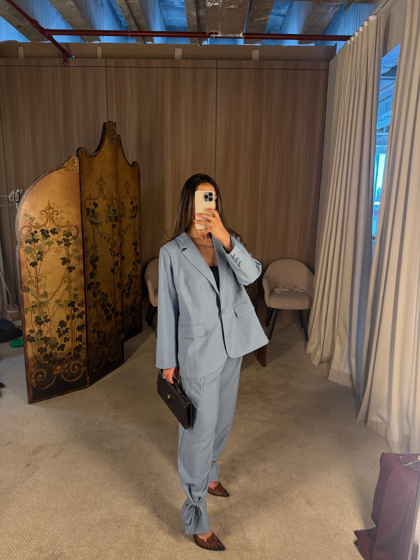 Soft Blue Blazer Set