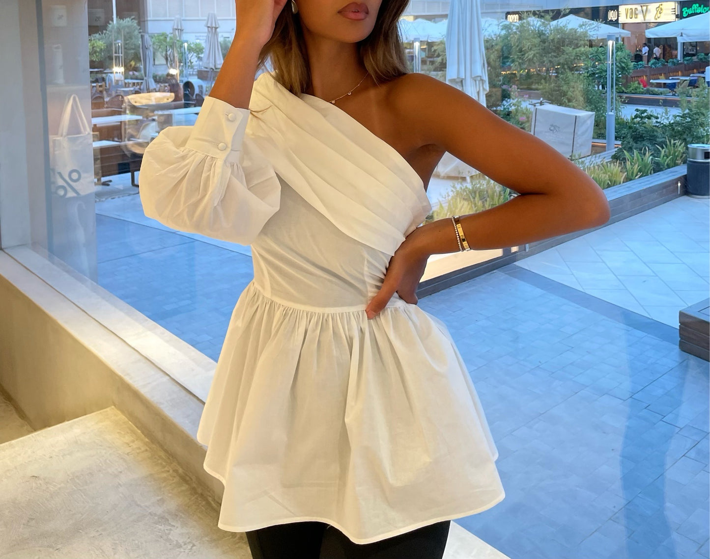 one shoulder top