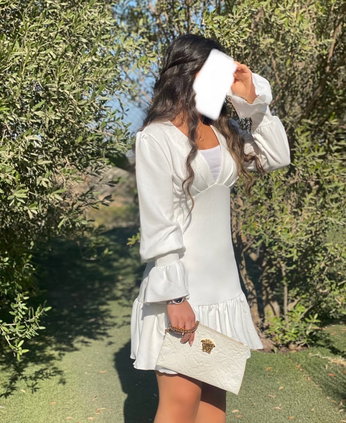 White mini dress