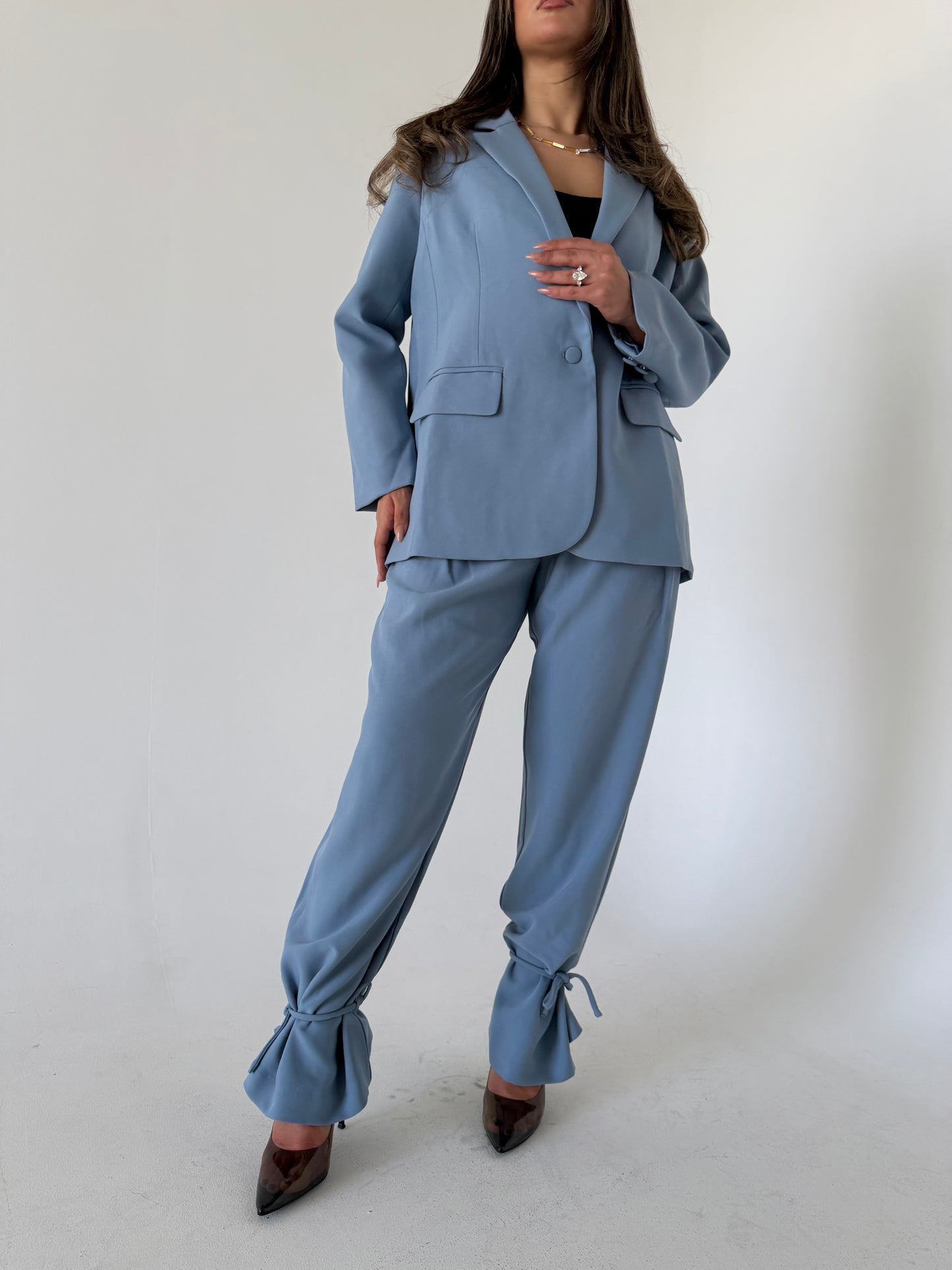 Soft Blue Blazer Set